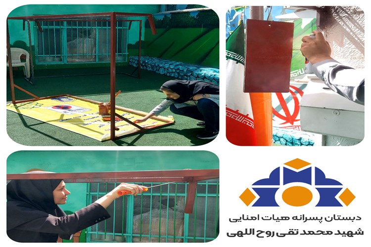 رنگ‌آمیزی دروازه فوتبال مدرسه